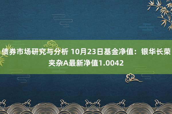 债券市场研究与分析 10月23日基金净值：银华长荣夹杂A最新净值1.0042