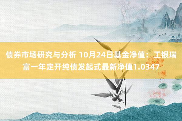 债券市场研究与分析 10月24日基金净值：工银瑞富一年定开纯债发起式最新净值1.0347