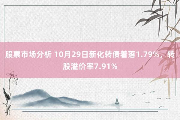 股票市场分析 10月29日新化转债着落1.79%，转股溢价率7.91%