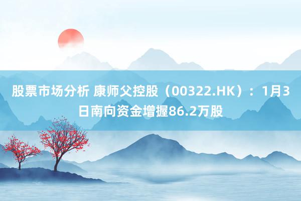 股票市场分析 康师父控股（00322.HK）：1月3日南向资金增握86.2万股