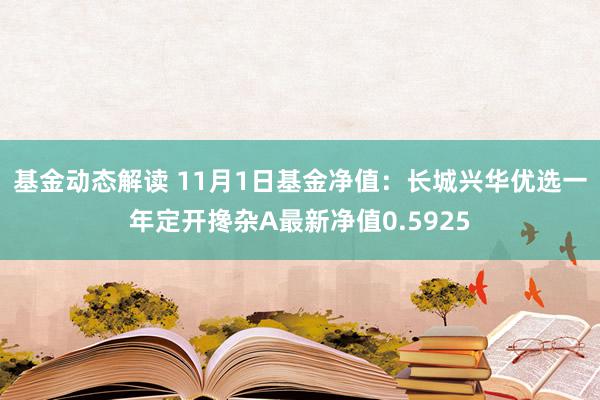 基金动态解读 11月1日基金净值：长城兴华优选一年定开搀杂A最新净值0.5925