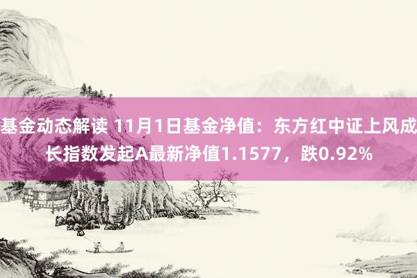 基金动态解读 11月1日基金净值：东方红中证上风成长指数发起A最新净值1.1577，跌0.92%