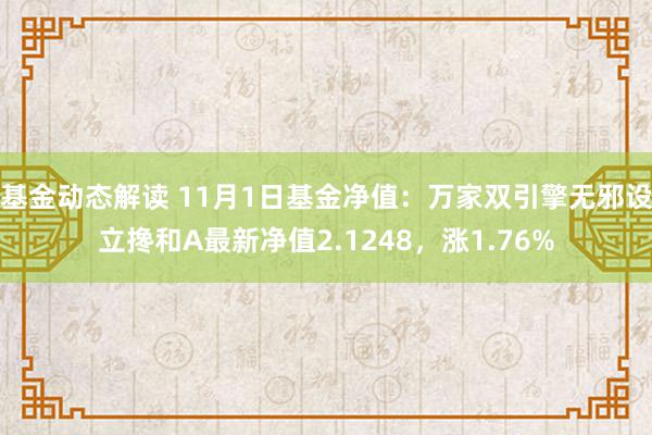 基金动态解读 11月1日基金净值：万家双引擎无邪设立搀和A最新净值2.1248，涨1.76%