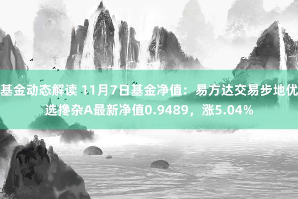 基金动态解读 11月7日基金净值：易方达交易步地优选搀杂A最新净值0.9489，涨5.04%