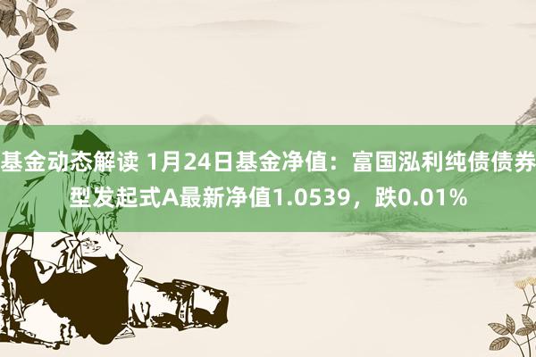 基金动态解读 1月24日基金净值：富国泓利纯债债券型发起式A最新净值1.0539，跌0.01%