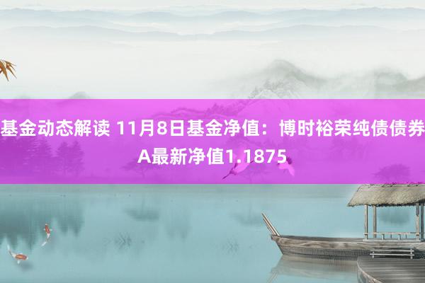 基金动态解读 11月8日基金净值：博时裕荣纯债债券A最新净值1.1875