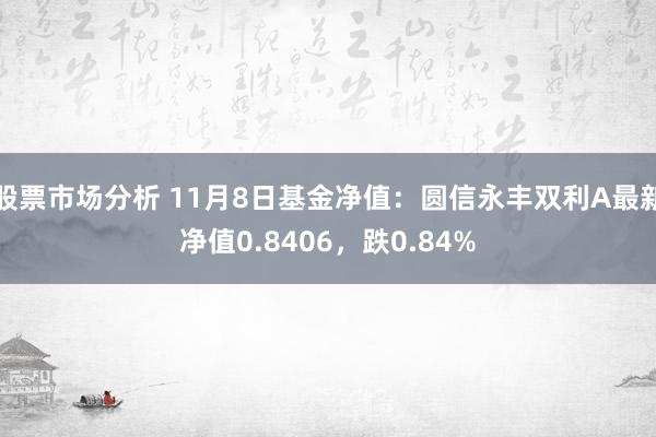 股票市场分析 11月8日基金净值：圆信永丰双利A最新净值0.8406，跌0.84%