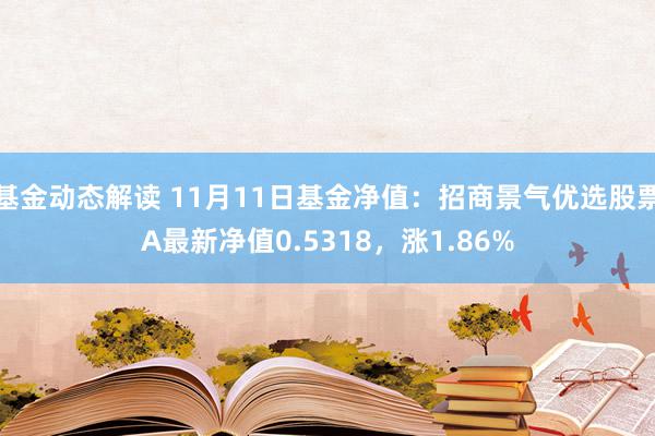 基金动态解读 11月11日基金净值：招商景气优选股票A最新净值0.5318，涨1.86%