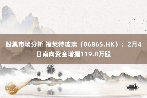 股票市场分析 福莱特玻璃（06865.HK）：2月4日南向资金增握119.8万股