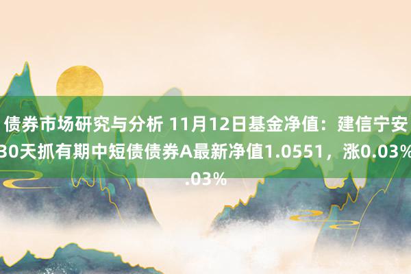 债券市场研究与分析 11月12日基金净值：建信宁安30天抓有期中短债债券A最新净值1.0551，涨0.03%