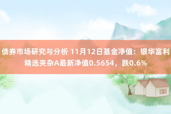 债券市场研究与分析 11月12日基金净值：银华富利精选夹杂A最新净值0.5654，跌0.6%