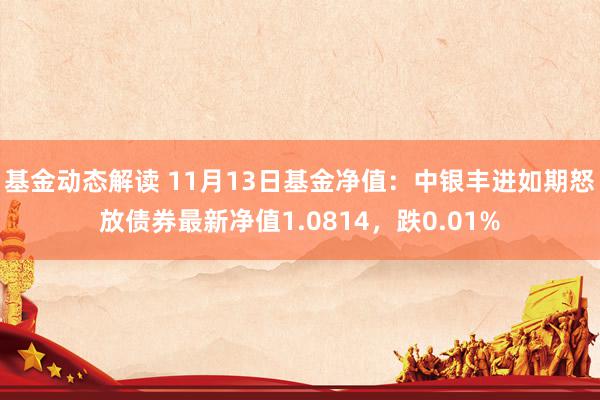 基金动态解读 11月13日基金净值：中银丰进如期怒放债券最新净值1.0814，跌0.01%