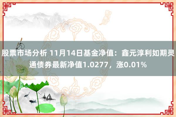 股票市场分析 11月14日基金净值：鑫元淳利如期灵通债券最新净值1.0277，涨0.01%