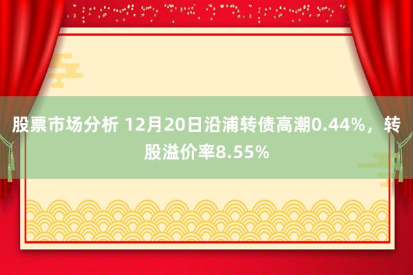 股票市场分析 12月20日沿浦转债高潮0.44%，转股溢价率8.55%