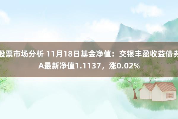 股票市场分析 11月18日基金净值：交银丰盈收益债券A最新净值1.1137，涨0.02%