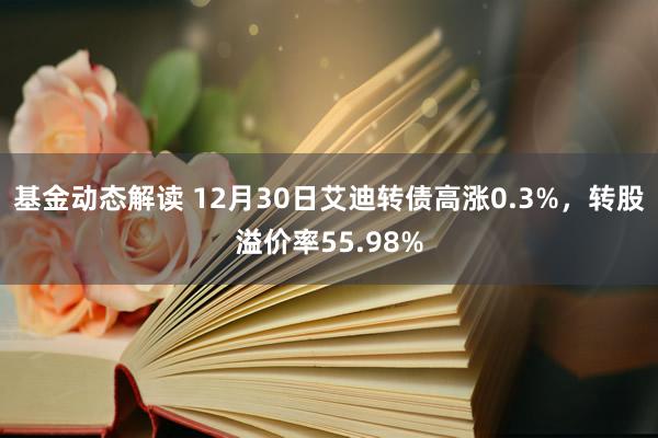 基金动态解读 12月30日艾迪转债高涨0.3%，转股溢价率55.98%