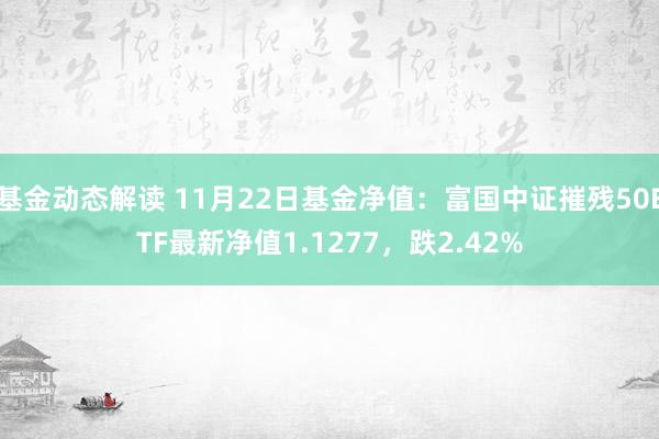 基金动态解读 11月22日基金净值：富国中证摧残50ETF最新净值1.1277，跌2.42%