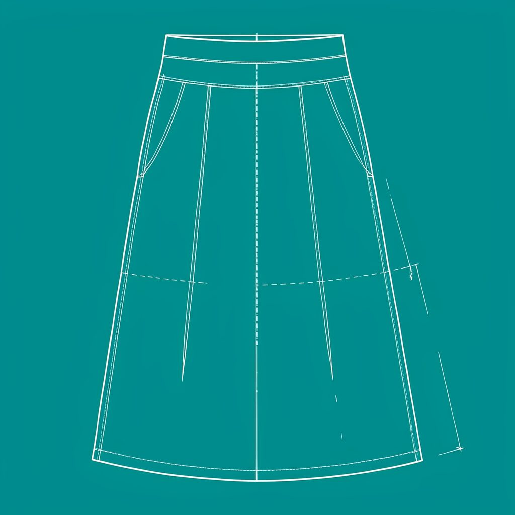 A midi-length knit skirt with a subtle asymmetrical hem drape, shown in a deep charcoal jersey fabric against a neutral background.